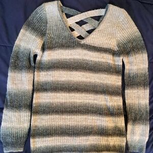 Elegant V-Neck Striped Sweater